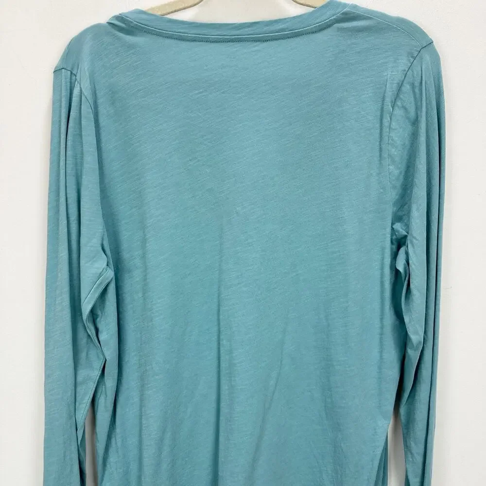 NEW J.Crew Long-sleeve vintage slub cotton V-neck tee Shirt Basics Equanimity XL